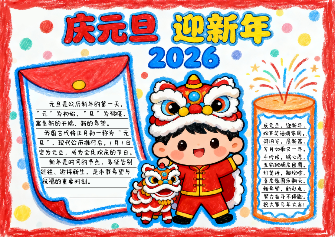 【手抄报】2026马年元旦教育资源宝库：999款手抄报+精美元旦活动素材合集[夸克网盘]|CNfsrm封面